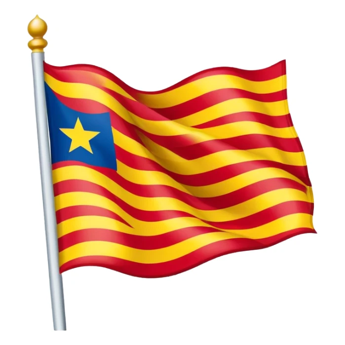 Catalonia flag. Background yellow and four strips red.  sticker