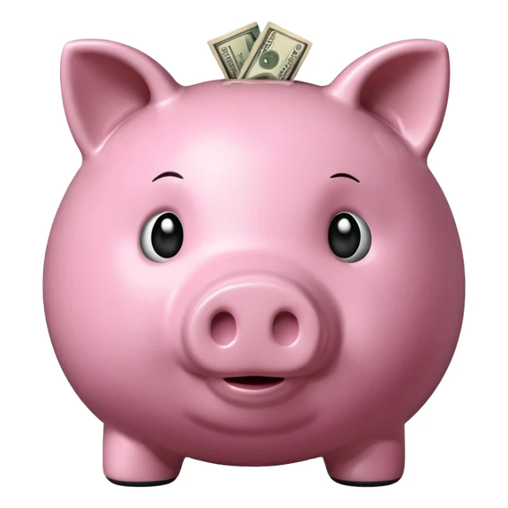 money in a piggy bank sticker