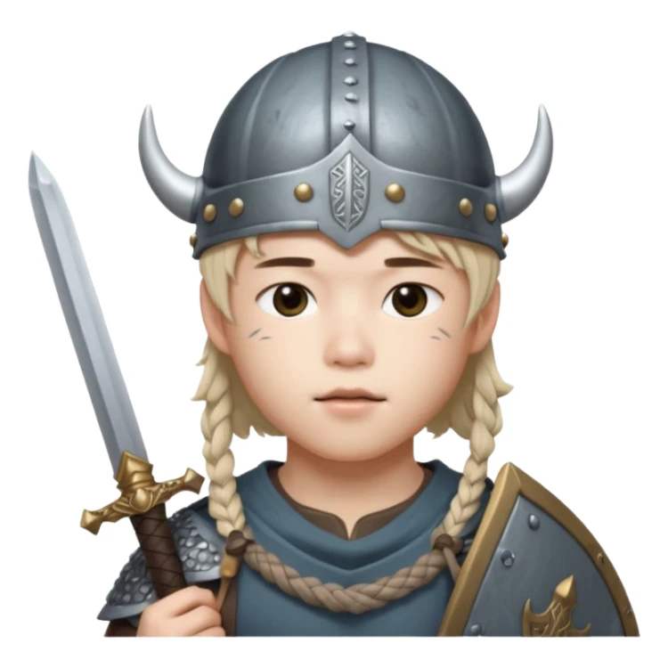 BTS Jimin with viking helmet and sword sticker