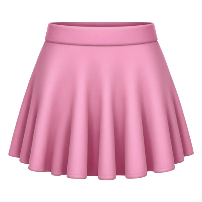 super realistic pink cashmere mini skirt isolated sticker