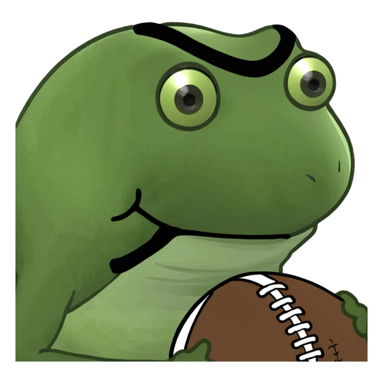 Green football helmet sticker