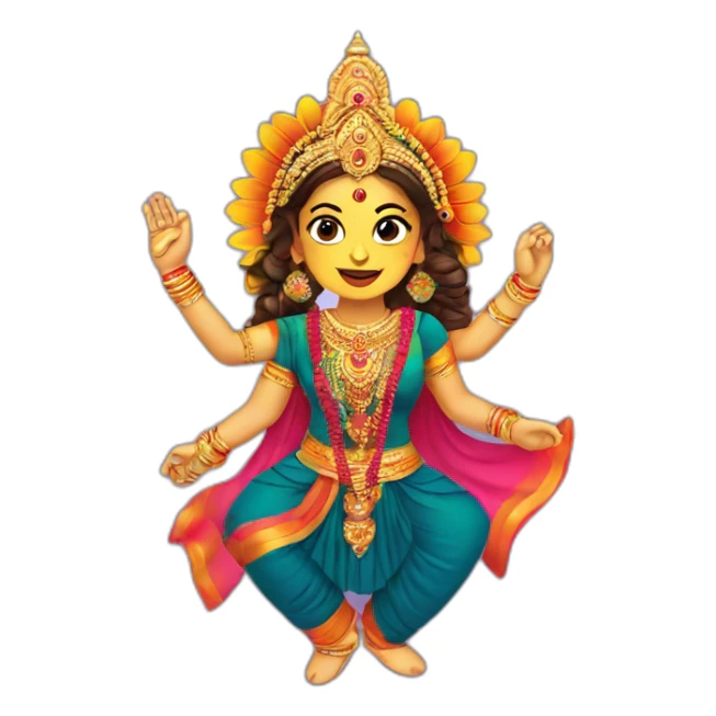 Navratri gujarati festival sticker
