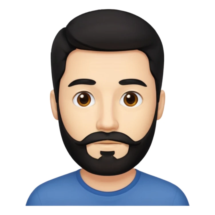 35 yaş hafif sakallı siyah saç beyaz ten erkek sticker