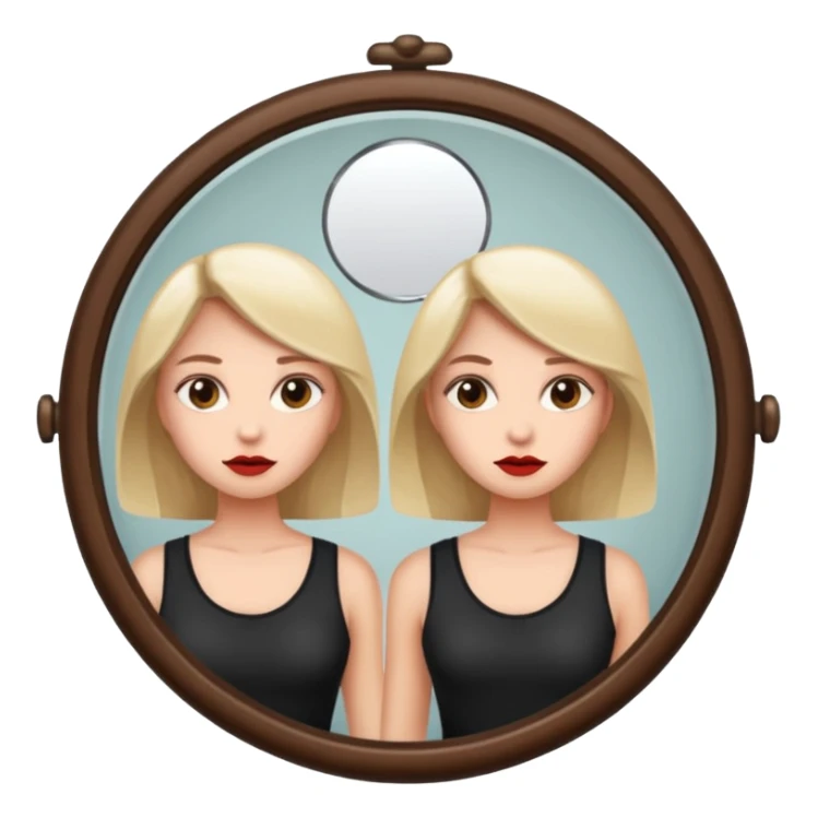 killer in mirror behind woman sticker