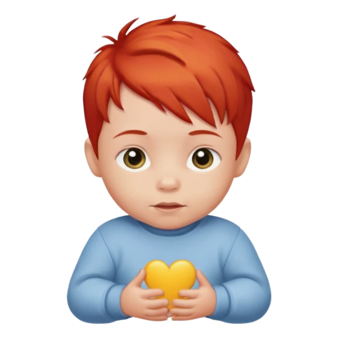 red hair baby boy sticker