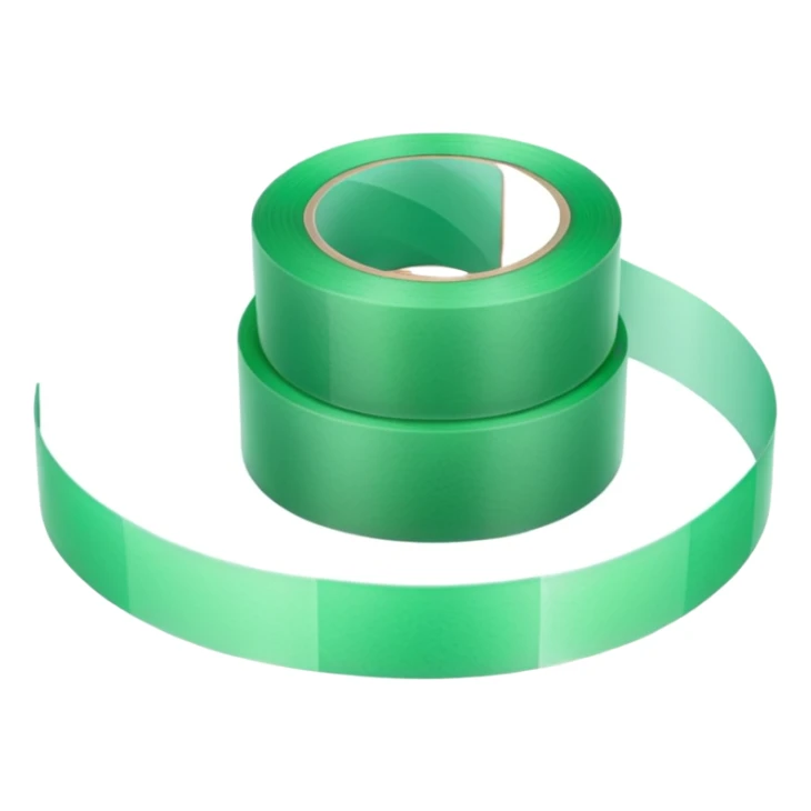 make light Green wide tape rolling on the floor sticker