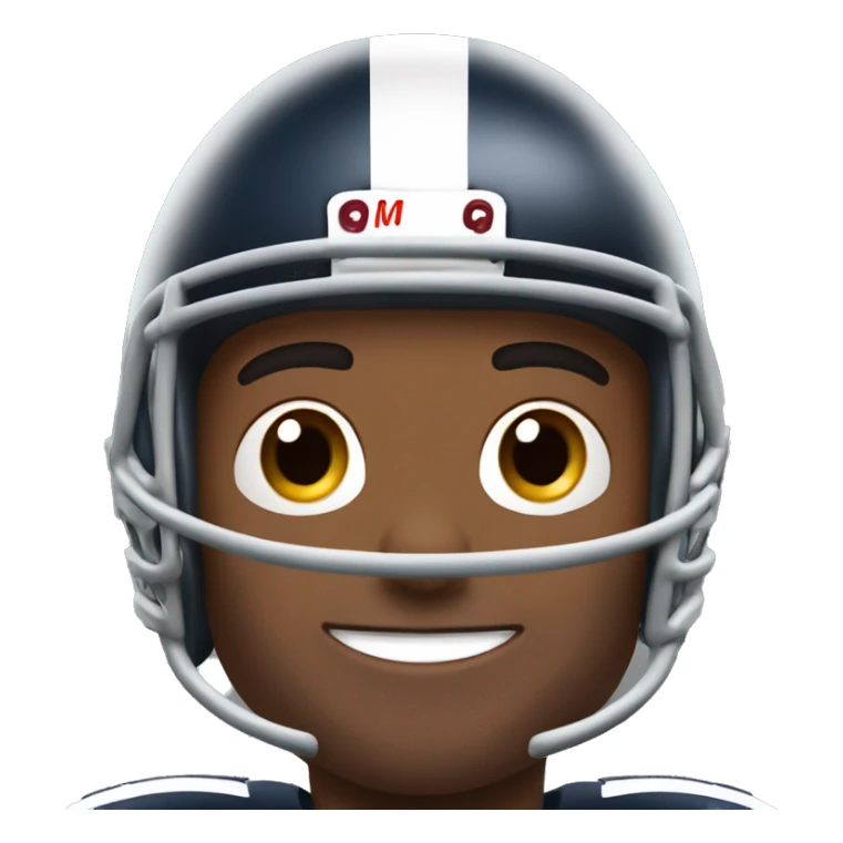 tanned American football player ￼ sticker