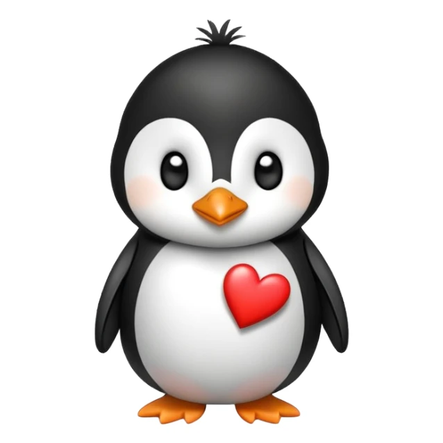 Penguin I love you Viviana sticker