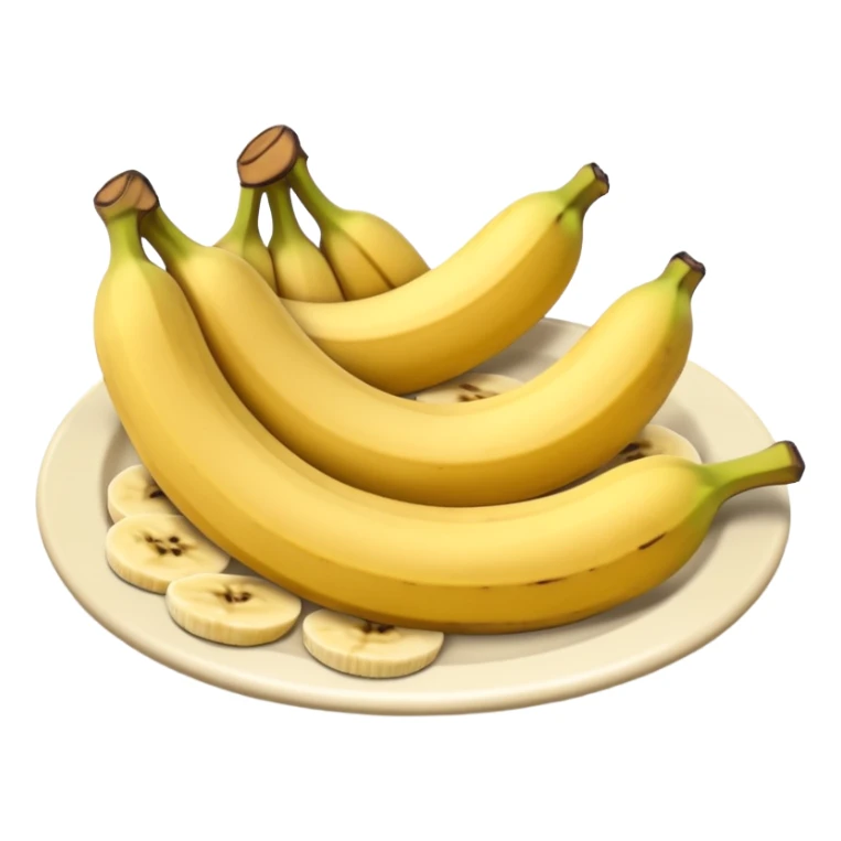 Panquecas em um prato redondo com rodelas de banana sticker
