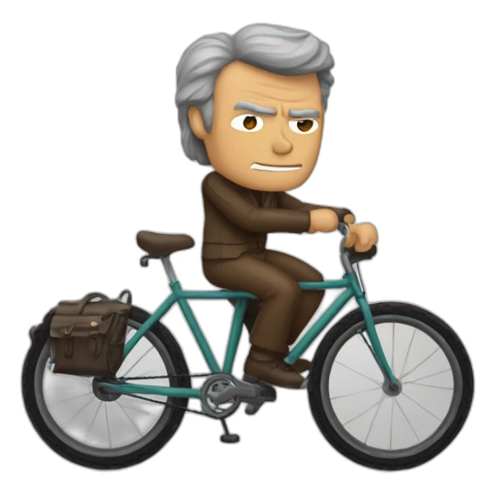clint Eastwood en bici sticker