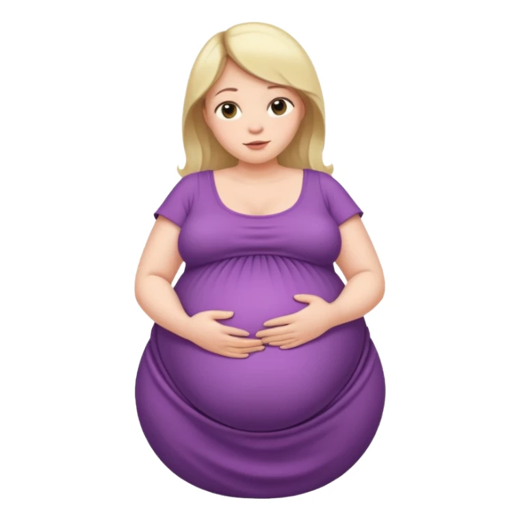 heavily pregnant woman with extremely huge overdue belly sticker