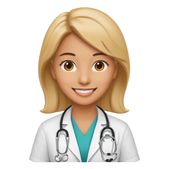 faça uma medica MULHER em forma de emoji em png sticker