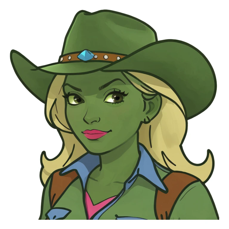 Cutsie cowgirl sticker