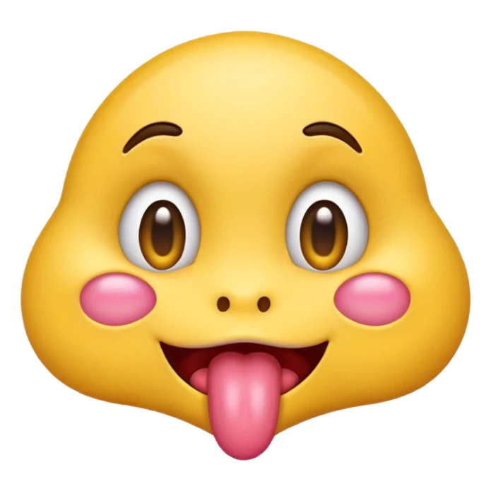 emoji with heart eyes and drooling tongue, showing intense affection and desire sticker