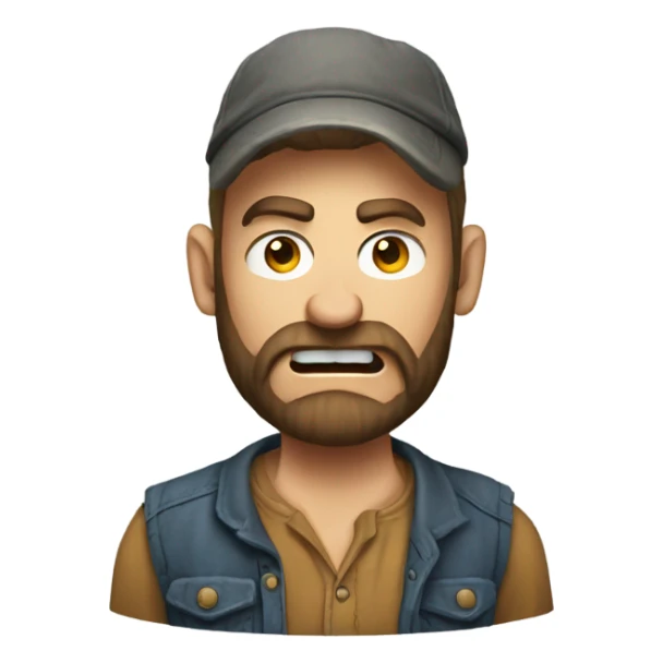 Angry Hillbilly in a diesel truck sticker