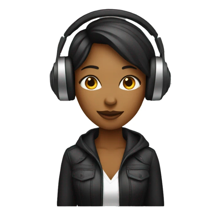 Music producer woman sticker