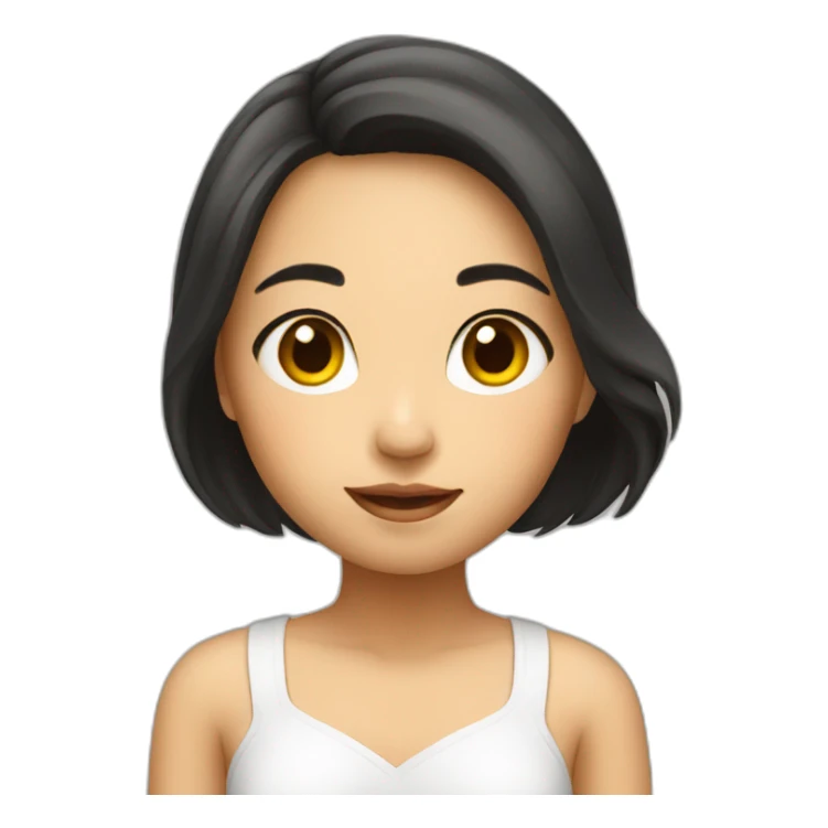 Asian girl relaxing in hotel sticker