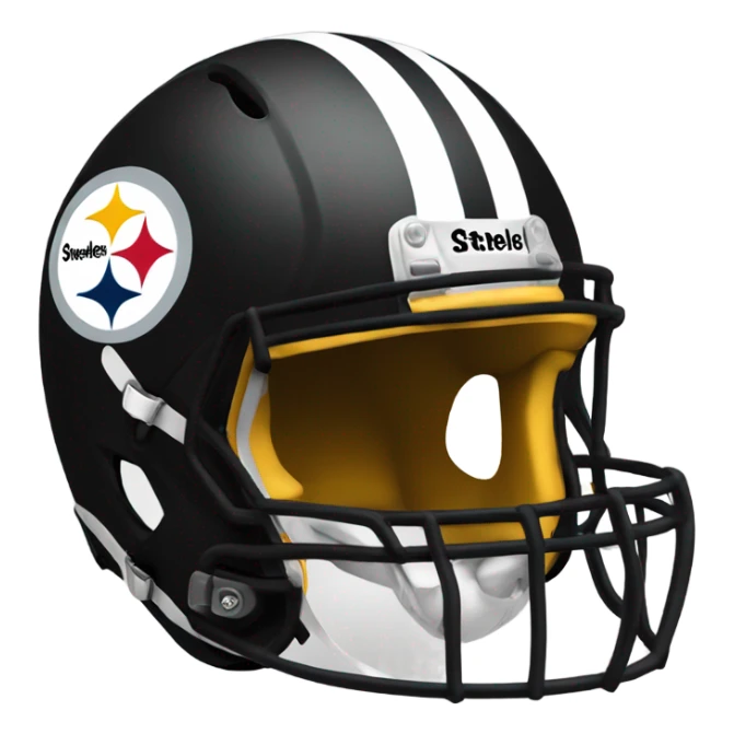 Steelers helmet with logo sticker