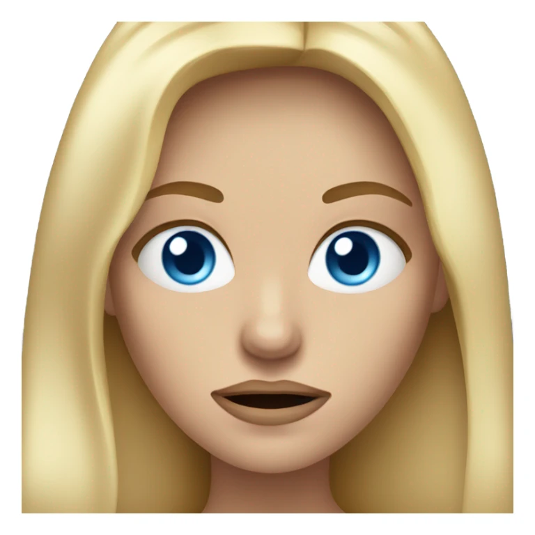 Long blond hair blue eyes woman that looks pissed sticker
