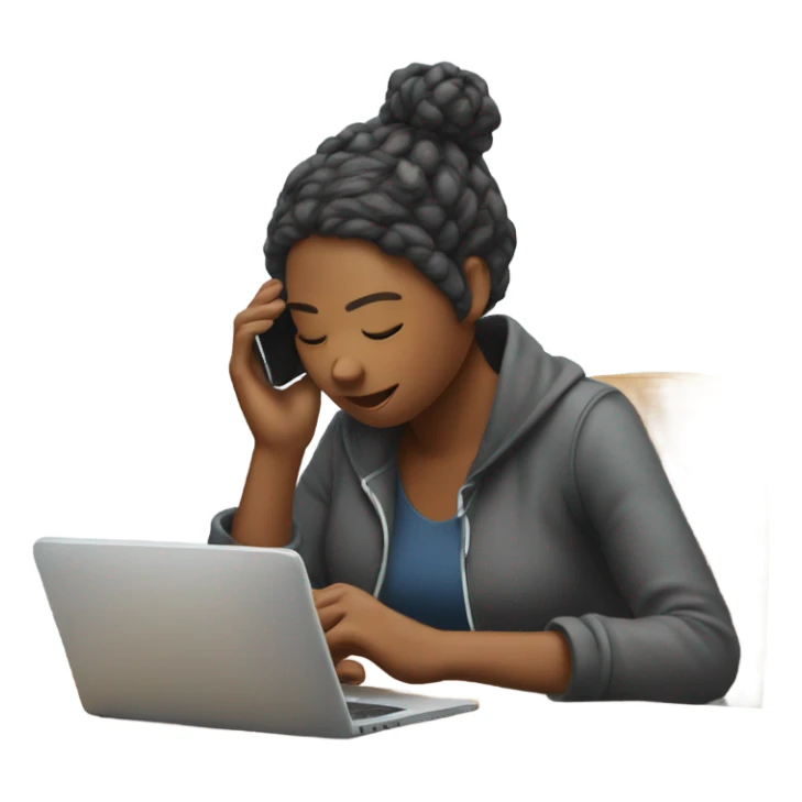 Person busy in her phone  sticker