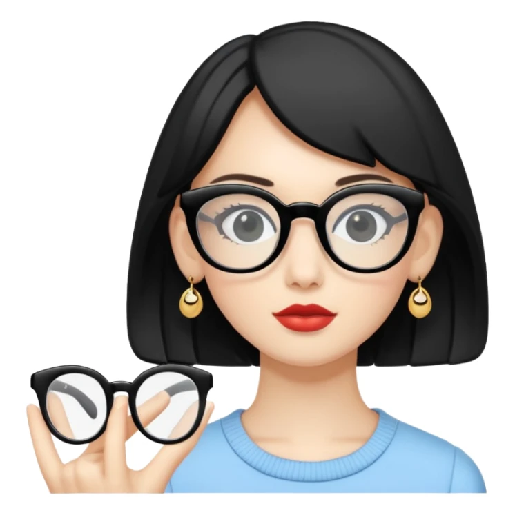 generate an ios genmoji of miu miu spectacles sticker