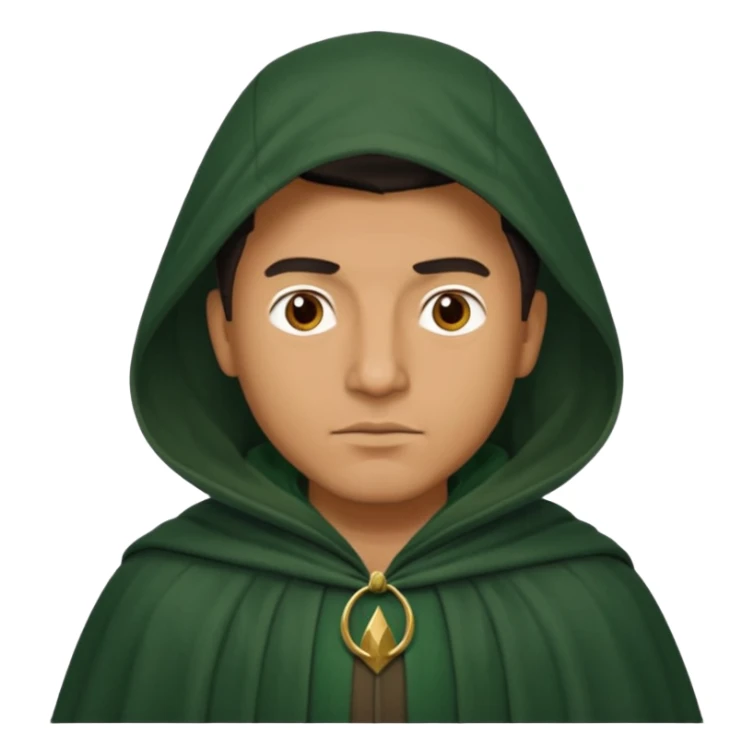 man waring dark green cloak like in the traitors tv show sticker