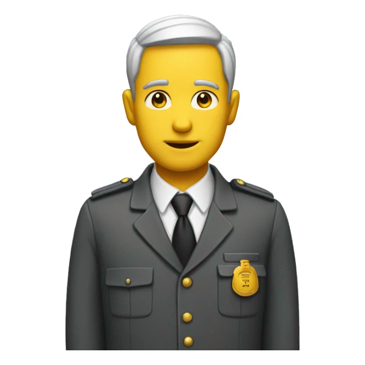 civil servant man yellow skin  sticker