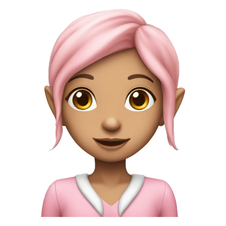  Girl Christmas elf pink sticker