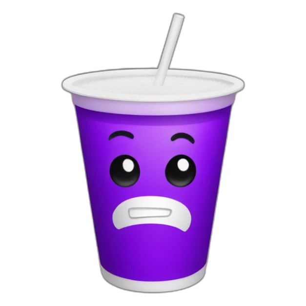 Purple soda in styrofoam cup sticker