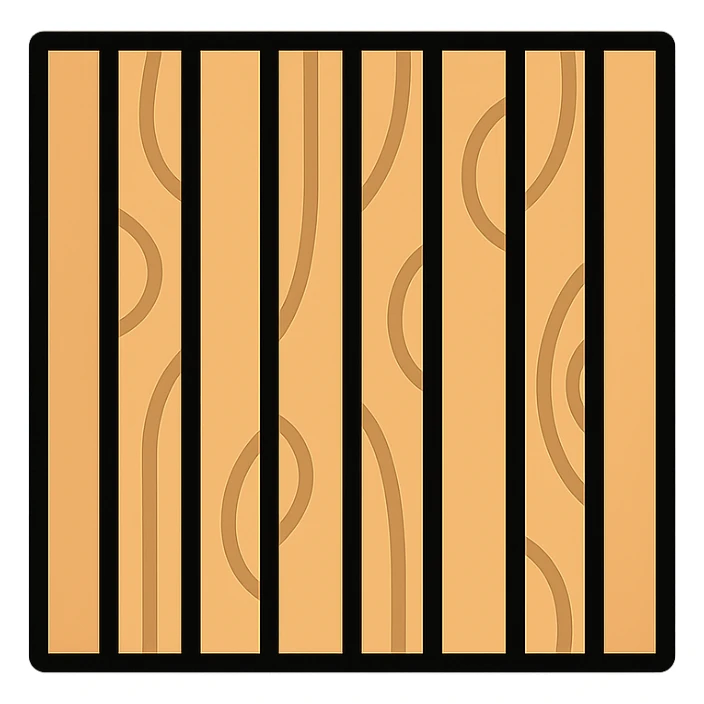 wooden acoustic panel, stylized, light brown wood, minimal design sticker