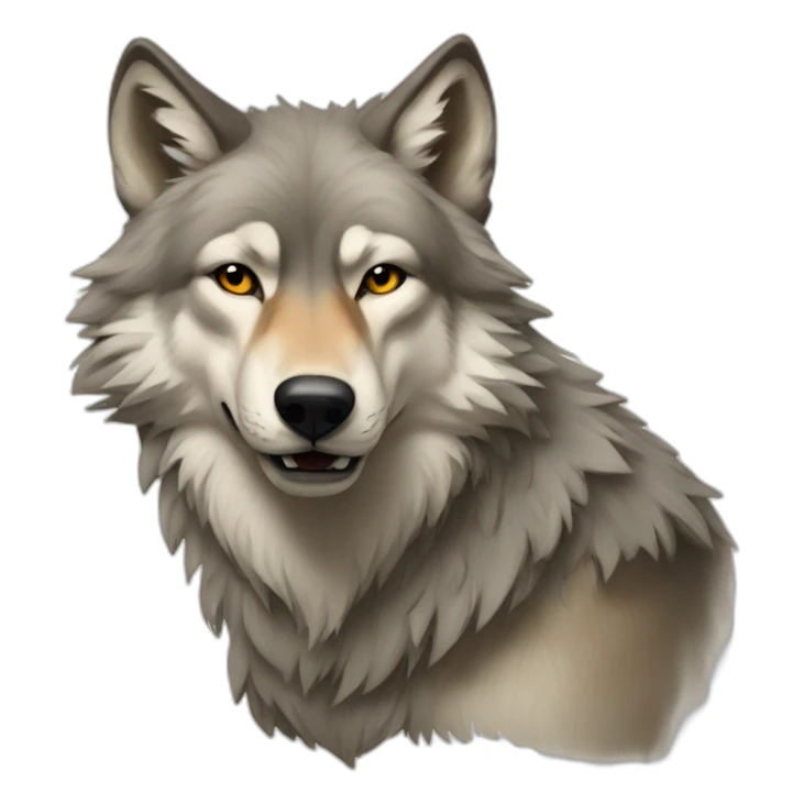 Wolf painting sticker