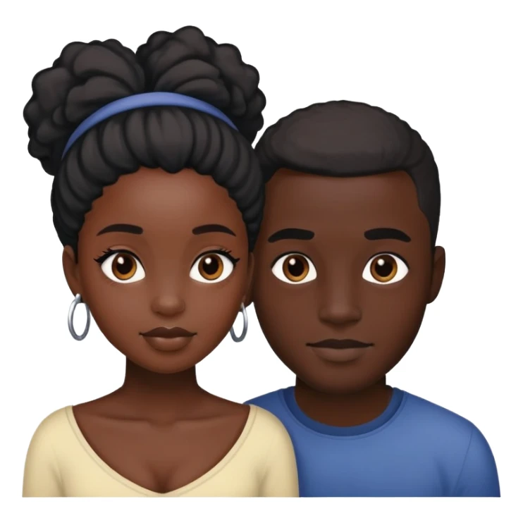 Black girl with black boyfriend  sticker