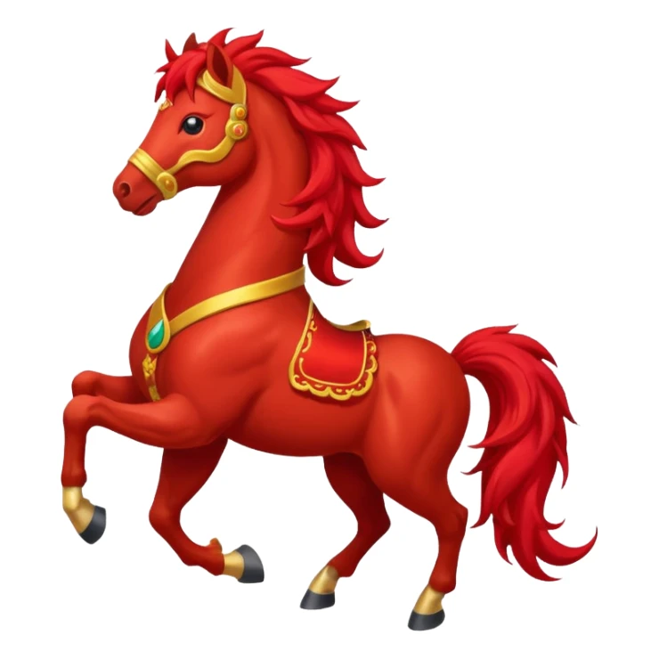 chinese fire horse happy new year sticker