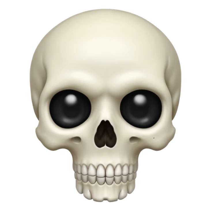 Very very realistic shull emoji sticker