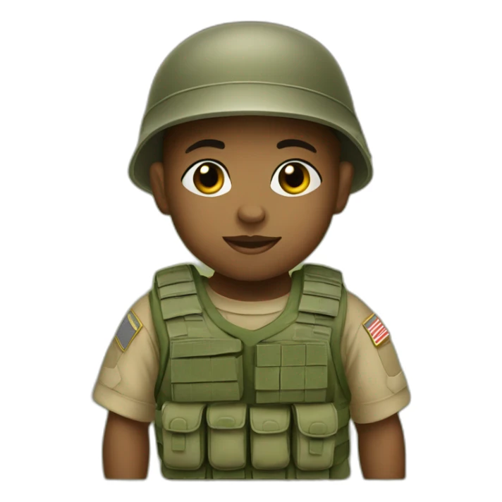 Soldier baby sticker