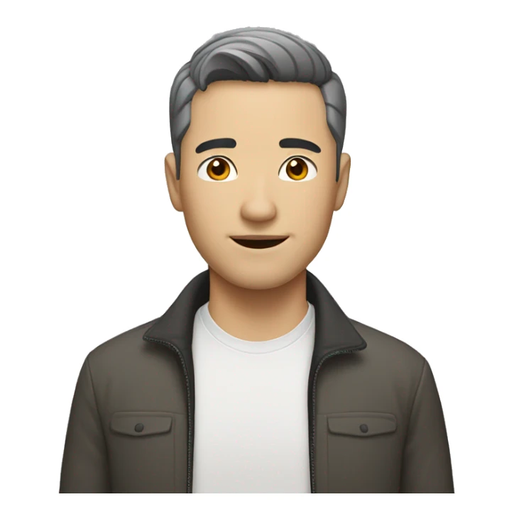 white man, a little bit asian sticker