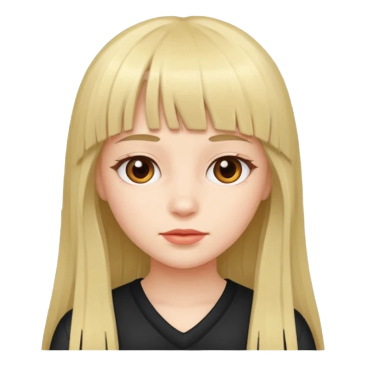 lecture girl with fringe long hair sticker