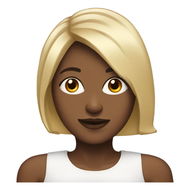 Black women with short bob with a side part sticker
