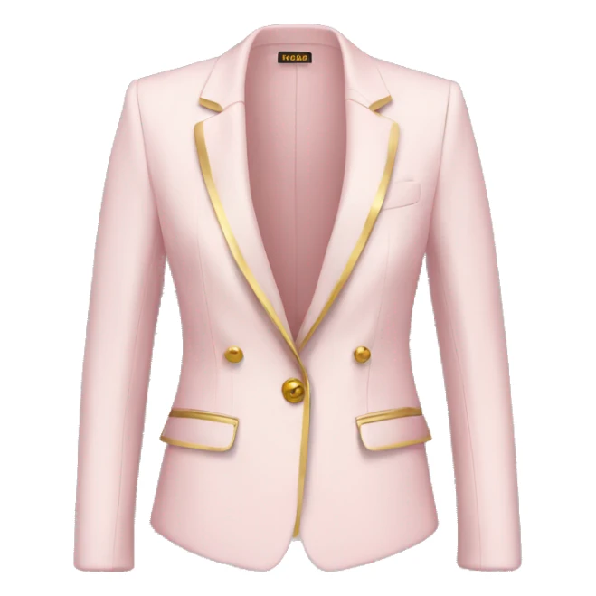 Pale pink blazer gold buttons sticker