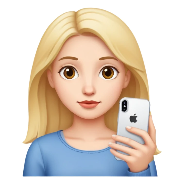 Girl with iPhone sticker