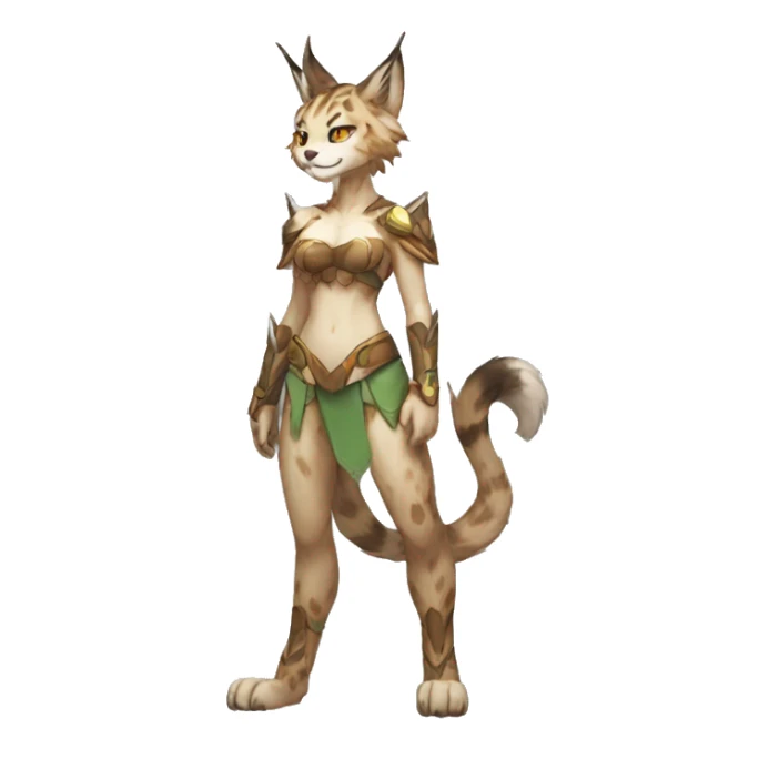 Anthro Sona Lynx-Fakémon Full Body sticker