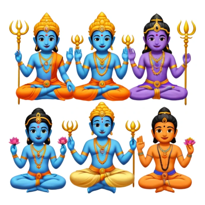 Gods of Hinduism sticker