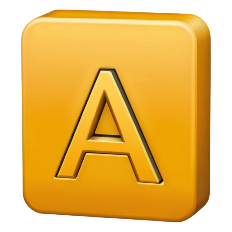 A square image of capital "A" next to capital "I" sticker