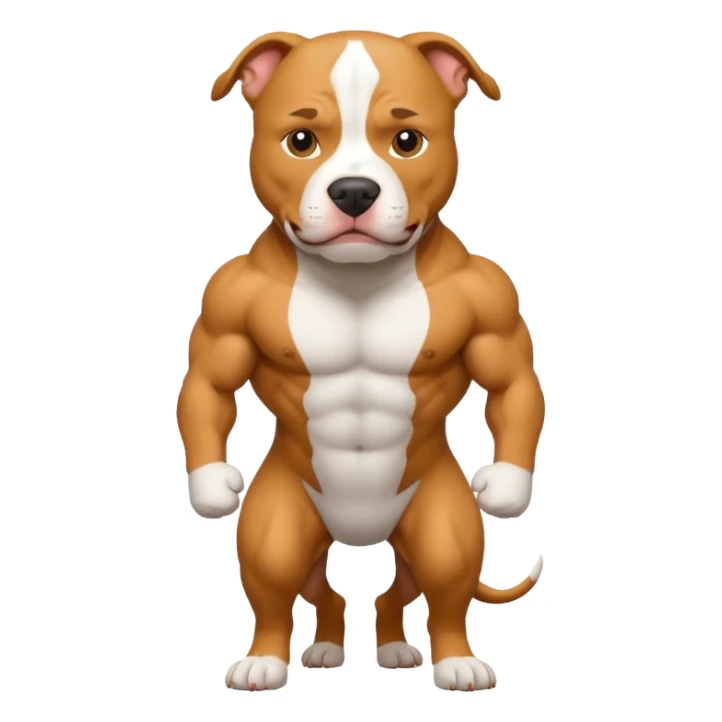 A pitbull that's white with golden brown patches  sticker