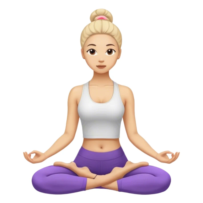 Realistic woman body doing yoga  sticker