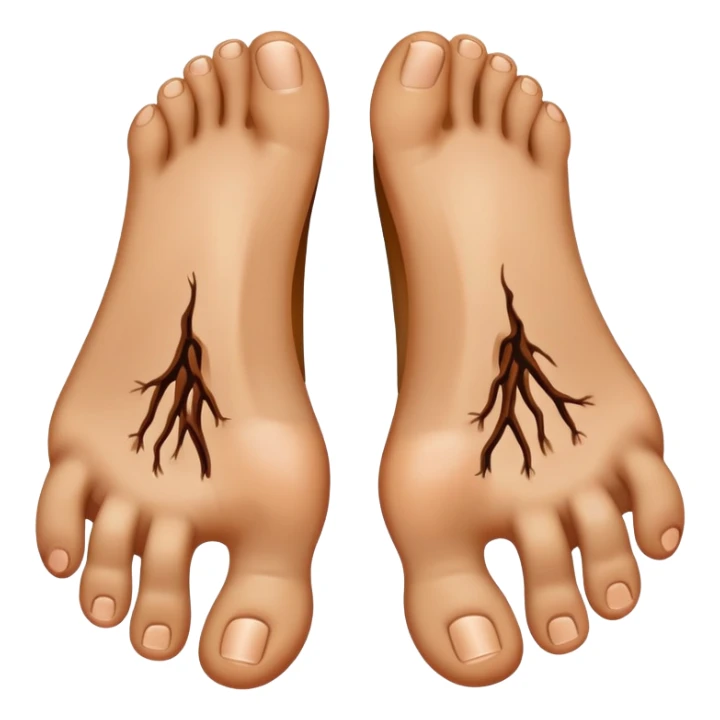 2 brown feet sticker