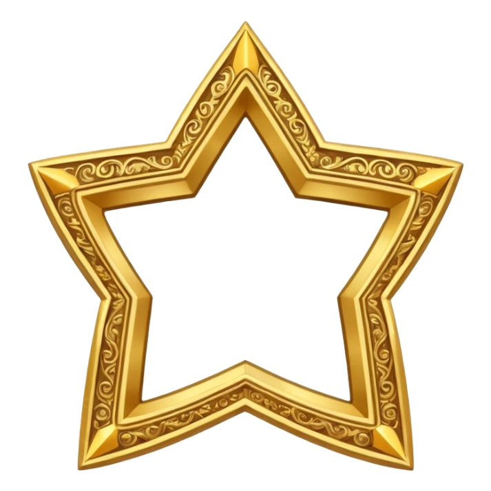 gold star-shaped photo frame sticker