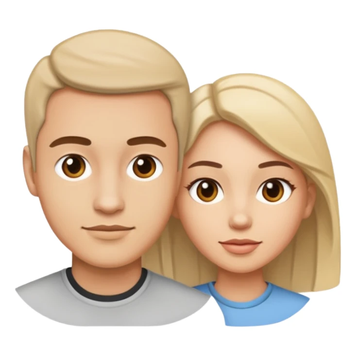 A man and woman merging them height  sticker