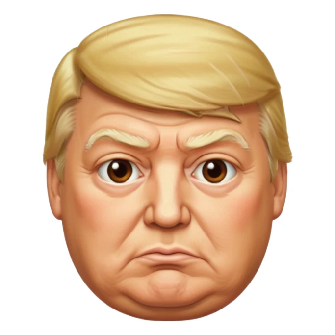 MAKE IT MUCH MORE REALISTIC, ESPECIALLY IN THE DONALD TRUMP FACE AND HAIR, MUCH MORE ELDERLY, AND MUCH MORE OBESE, TO REFLECT HIS REALITY sticker
