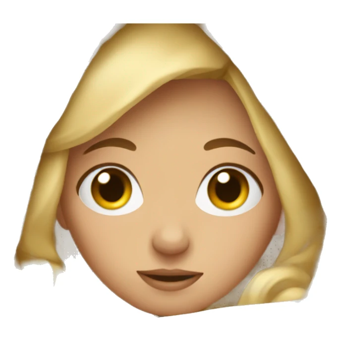blonde girl in blanket cozy sticker